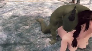 HD crtan porn video sadrži brutalni grupni seks sa orkovima i nasilnicima