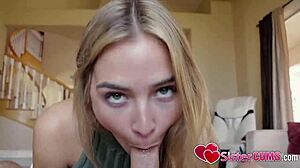 Sister cums in mouth and handsjob - sistercums.com