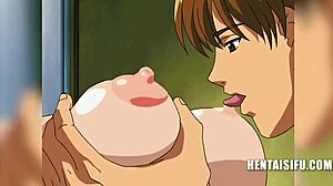 Anime královny s velkými prsy a mimozemským sexem v hentai karikatuře