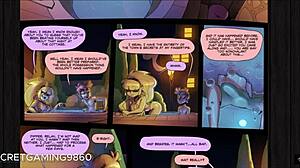 Isorintainen hentai-hahmo Pacifica Gravity Fallsista nauttii isosta kyrvästä anime-seikkailussaan