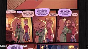 Gravity Falls의 거유 헨타이 캐릭터 Pacifica가 애니메이션 모험에서 큰 자지를 즐깁니다