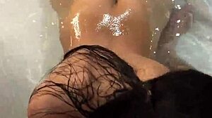 Steamy couple enjoys foot fetish and cock licking in jacuzzi
