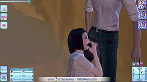 Game hentai menampilkan BDSM dan seks di luar ruangan di resor premium