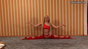 Irina Pisulkinas tem uma flexibilidade extraordinária como ginasta russa