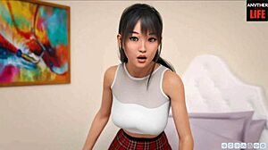 Interactieve Aziatische meisjes POV in Lust Academy seizoen 2 aflevering 61