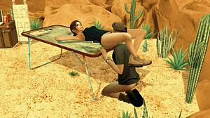 Parodia di Tomb Raider in Sims 4 con falli egiziani del destino