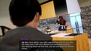 Expérience 3D interactive avec une belle-mère coquine et son fils adolescent excité