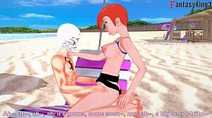 Pertemuan pantai Gwen Tennyson dengan Ben10 dalam bikini