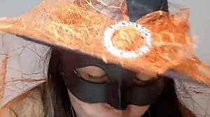 My neighbor's Halloween witch fetish takes a steamy turn with her amateur videos