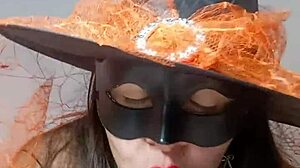 My neighbor's Halloween witch fetish takes a steamy turn with her amateur videos